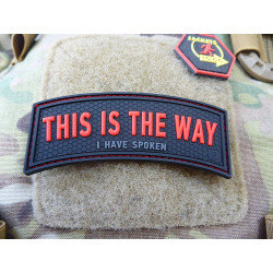 JTG THIS IS THE WAY / I HAVE SPOKEN Patch, red blackops / JTG 3D Rubber Patch