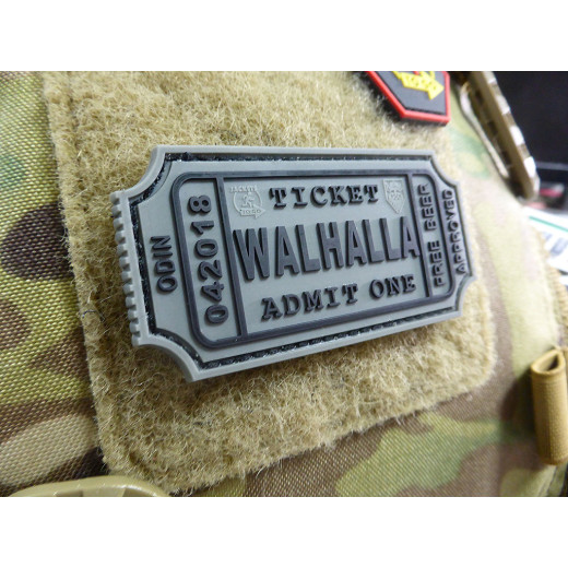 JTG WALHALLA TICKET - Odin approved Patch, ranger green / JTG 3D Rubber Patch