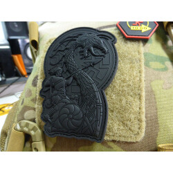 JTG VIKING RISING Patch, full black, limited, JTG 3D Rubber Patch