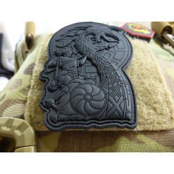 JTG VIKING RISING Patch, full black, limited, JTG 3D Rubber Patch