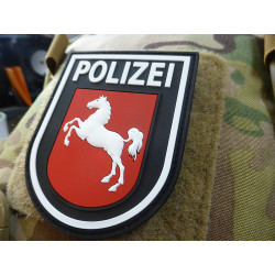 JTG &Auml;rmelabzeichen Polizei Niedersachsen, schwarz / JTG 3D Rubber patch