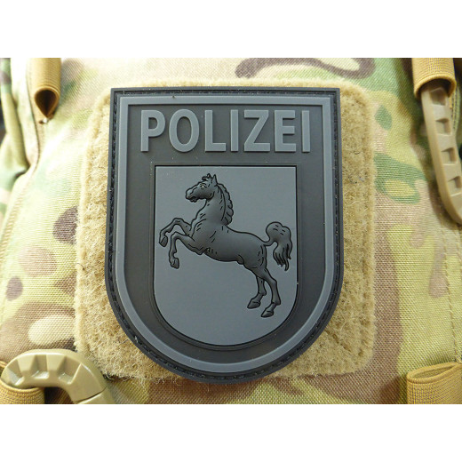 JTG &Auml;rmelabzeichen Polizei Niedersachsen, blackops / JTG 3D Rubber patch