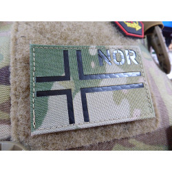 JTG Norwegenflagge - IR / Infrarot Patch mit NOR L&auml;nderkennung - Cordura Lasercut, multicam, MILSPEC IR TAB, custom made