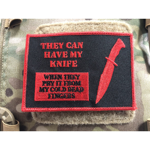 Knife Patch, embroidered patch, collectors patch