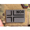 JTG Norway Flag - IR / Infrared Patch with COR country code - Cordura Lasercut, grey, MILSPEC IR TAB