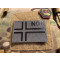JTG Norwegenflagge - IR / Infrarot Patch mit NOR L&auml;nderkennung - Cordura Lasercut, grau, MILSPEC IR TAB, custom made