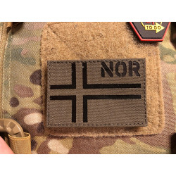 JTG Norway Flag - IR / Infrared Patch with COR country code - Cordura Lasercut, ranger-green, MILSPEC IR TAB