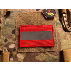 JTG reflector patch, SignalRed 80 x 50mm, with velcro back
