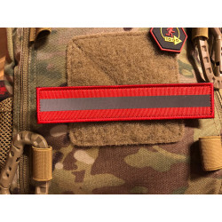 JTG reflector patch, SignalRed, 150 x 30mm, with velcro back