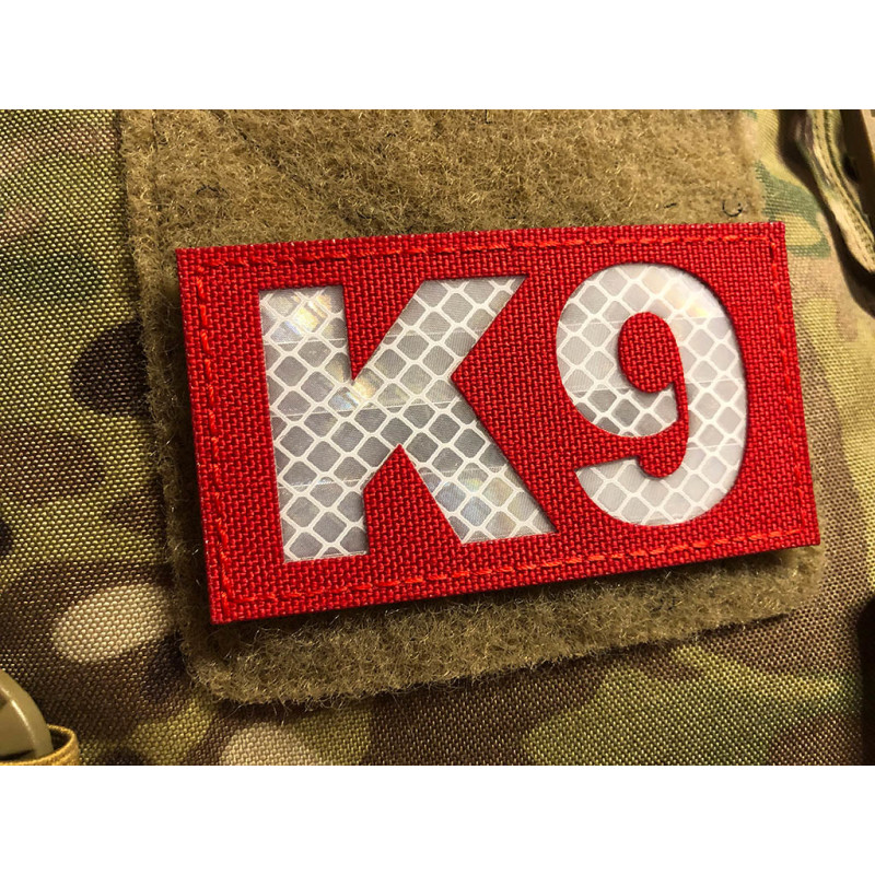 Blandet lokalisere film JTG K9 lasercut patch, signal red, reflective K9 lettering, with Velcro ba  - Jackets to go Berlin - We make patches - 3D, 9,90 €