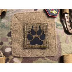 JTG K9 Claw coyote brown Lasercut patch with black logo, with velcro back