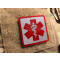 JTG Medic Logo patch, red, reflective, with velcro backside
