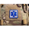 JTG Medic Logo patch, blue, reflective, with velcro backside