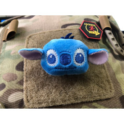 JTG plush patch BlueSmile, with Velcro on the back