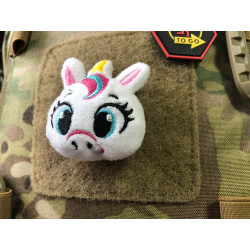 JTG plush patch Unicorn, with velcro on the back