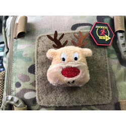 JTG plush patch RedNose, with velcro on the back