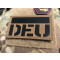 JTG Deutschlandflagge - IR / Infrarot Patch mit DEU L&auml;nderkennung - Cordura Lasercut, coyote brown, MILSPEC IR TAB, custom made