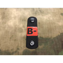 B negativ, blood type NightStripes, black with red blood type Logo