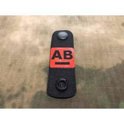 AB negativ, blood type NightStripes, black with red blood...