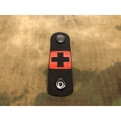 RedCross Medic / IFAK NightStripes, schwarz mit rotem Kreuz, Version 1