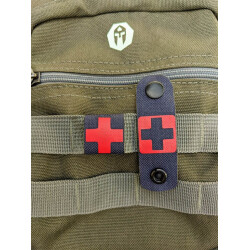 RedCross Medic / IFAK NightStripes, schwarz mit rotem...