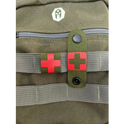 RedCross Medic / IFAK NightStripes, gr&uuml;n mit rotem Kreuz, Version 1