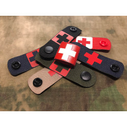 RedCross Medic / IFAK NightStripes, gr&uuml;n mit rotem Kreuz, Version 1