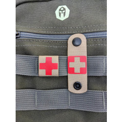 RedCross Medic / IFAK NightStripes, tan mit rotem Kreuz,...