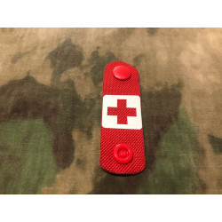 RedCross Medic / IFAK NightStripes, red with gid glow in...