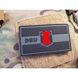 JTG DEU Flag Patch, ranger green black, JTG 3D Rubber Patch