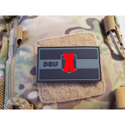 JTG DEU Flag Patch, ranger green black, JTG 3D Rubber Patch