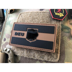 JTG DEU Flag Patch, coyote, JTG 3D Rubber Patch