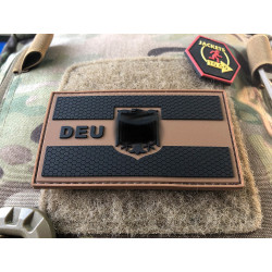 JTG DEU German Flag Patch with German Eagle, coyote / JTG 3D Rubber Patch