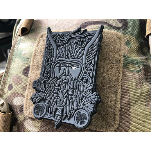 Odin Patch, dark grey, 3D PVC Rubber Patch