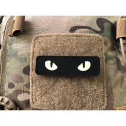 Cat Eyes Lasercut Patch, black, gid afterglow Eyes  /...
