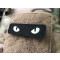 Cat Eyes Lasercut Patch, schwarz, gid nachleuchtende Augen  / Cordura Lasercut