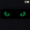 Cat Eyes Lasercut Patch, schwarz, gid nachleuchtende Augen  / Cordura Lasercut