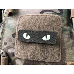 Cat Eyes Lasercut Patch, ranger-green, gid nachleuchtende...