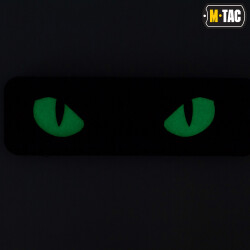 Cat Eyes Lasercut Patch, ranger-green, gid nachleuchtende Augen  / Cordura Lasercut