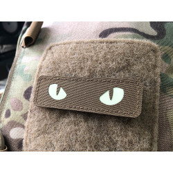 Cat Eyes Lasercut Patch, Coyote, gid afterglow Eyes  /...