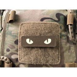Cat Eyes Lasercut Patch, Coyote, gid afterglow Eyes  /...