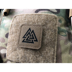 Valknut Lasercut Patch, Coyote, Cordura Lasercut
