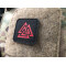 Valknut Lasercut Patch, black-red, Cordura Lasercut