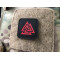 Valknut Lasercut Patch, black-red, Cordura Lasercut