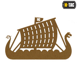 Drakkar Dragon Ship Lasercut Patch, Coyote, Cordura Lasercut