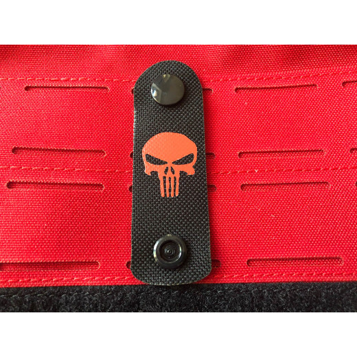 Punisher red Head, black with red logo