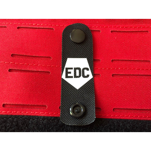 EDC NightStripes, schwarz mit nachleuchtendem Logo, Version one