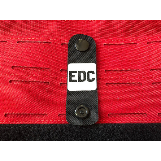 EDC NightStripes, schwarz mit nachleuchtendem Logo, Version two