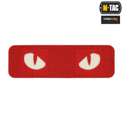 Cat Eyes Lasercut Patch, red-white  / Cordura Lasercut