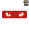 Cat Eyes Lasercut Patch, red-white  / Cordura Lasercut